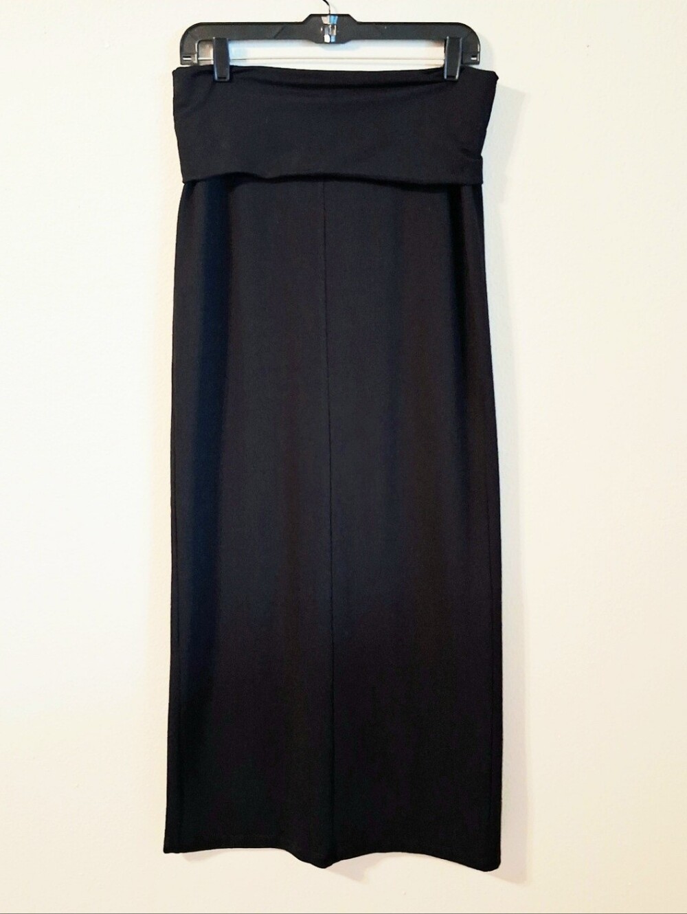 Marcella Belmont Black Maxi Skirt Size Medium Fold- Over Waist Capsule - Picture 3 of 10